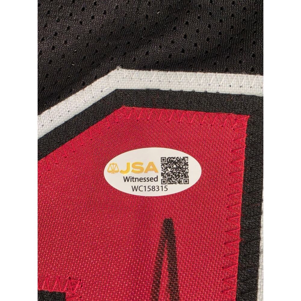 Dennis Rodman Autographed/Signed Jersey Jsa Black Custom Jersey View 3